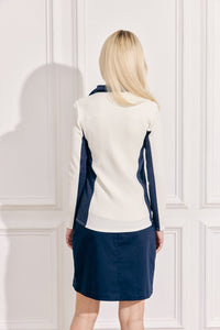Farrow Full Zip-Up Ivory/Navy